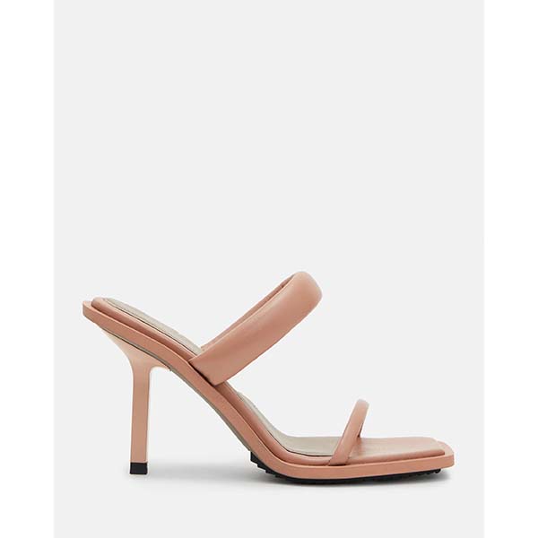 Allsaints Australia Womens Ava Leather Heeled Sandals Pink AU15-489